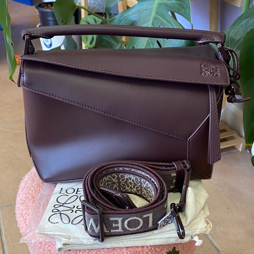 Loewe Puzzle Bag in Rich Burgundy